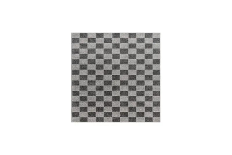 Wiltonteppe Hawaii Chess 240x240 cm, Grafitt - 240x240 cm, Grafitt - Tekstiler & tepper - Teppe & matte - Utendørs tepper