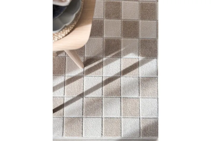 Wiltonteppe Hawaii Chess 240x240 cm, Lin, Linne - 240x240 cm, Lin, Linne - Tekstiler & tepper - Teppe & matte - Utendørs tepper