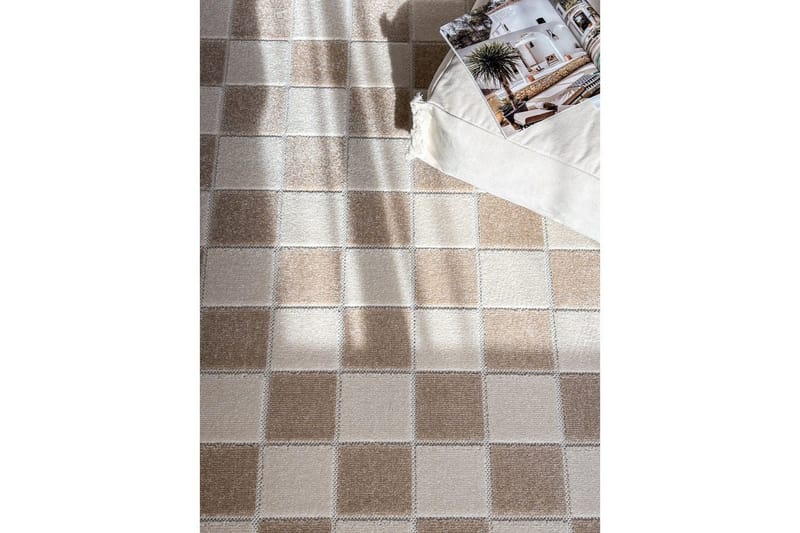 Wiltonteppe Hawaii Chess 240x240 cm, Lin, Linne - 240x240 cm, Lin, Linne - Tekstiler & tepper - Teppe & matte - Utendørs tepper