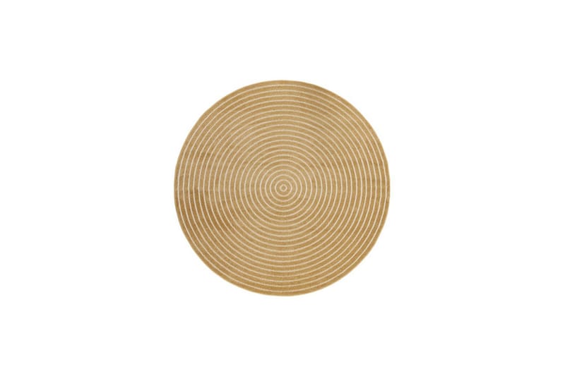 Wiltonteppe Hawaii Circle 200x200 cm, Gul - 200x200 cm, Gul - Tekstiler & tepper - Teppe & matte - Utendørs tepper
