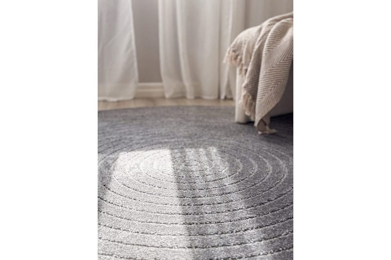 Wiltonteppe Hawaii Circle 280x280 cm, Grafitt - 280x280 cm, Grafitt - Tekstiler & tepper - Teppe & matte - Utendørs tepper