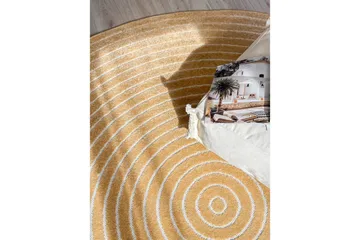 Wiltonteppe Hawaii Circle 280x280 cm, Gul - 280x280 cm, Gul - Tekstiler & tepper - Teppe & matte - Utendørs tepper