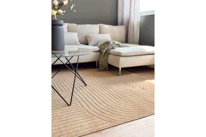 Wiltonteppe Hawaii Shape 280x280 cm, Gul - 280x280 cm, Gul - Tekstiler & tepper - Teppe & matte - Utendørs tepper