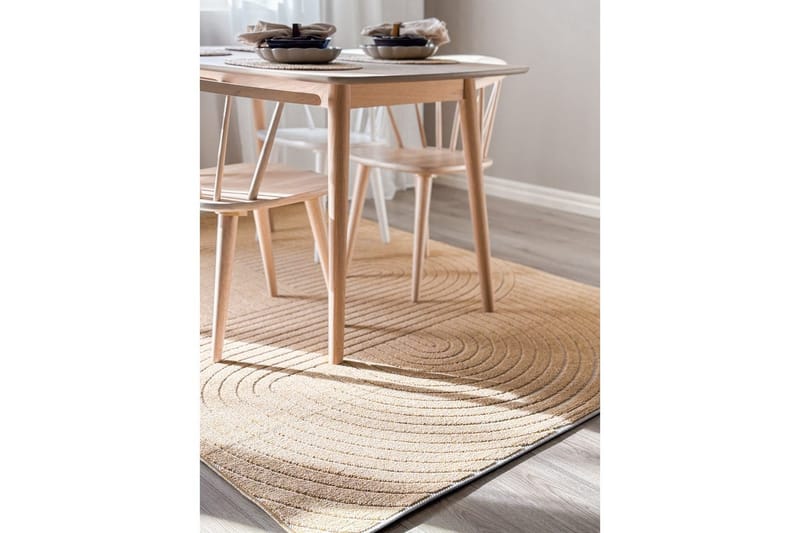 Wiltonteppe Hawaii Shape 280x280 cm, Gul - 280x280 cm, Gul - Tekstiler & tepper - Teppe & matte - Utendørs tepper