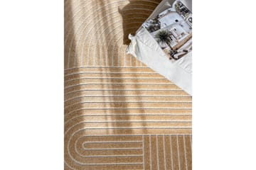 Wiltonteppe Hawaii Shape 280x280 cm, Gul - 280x280 cm, Gul - Tekstiler & tepper - Teppe & matte - Utendørs tepper
