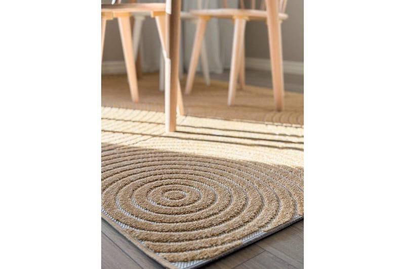 Wiltonteppe Hawaii Trend 240x240 cm, Gul - 240x240 cm, Gul - Tekstiler & tepper - Teppe & matte - Utendørs tepper