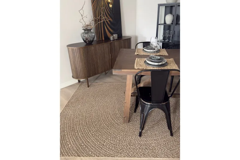 Wiltonteppe Natural Circle 200x290 cm - 200x290 cm - Tekstiler & tepper - Teppe & matte - Utendørs tepper
