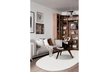 Vaskbart teppe Soft Shape - 200x290 cm, Hvit - Tekstiler & tepper - Teppe & matte - Flatvevde tepper