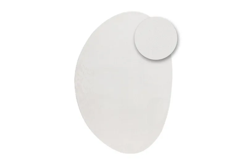 Vaskbart teppe Soft Shape - 200x290 cm, Hvit - Tekstiler & tepper - Teppe & matte - Flatvevde tepper