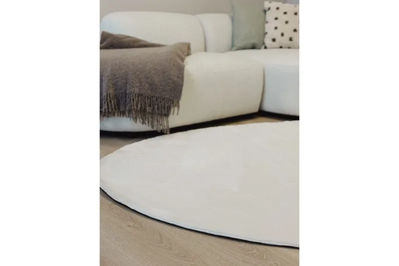 Vaskbart teppe Soft Shape - 200x290 cm, Hvit - Tekstiler & tepper - Teppe & matte - Flatvevde tepper