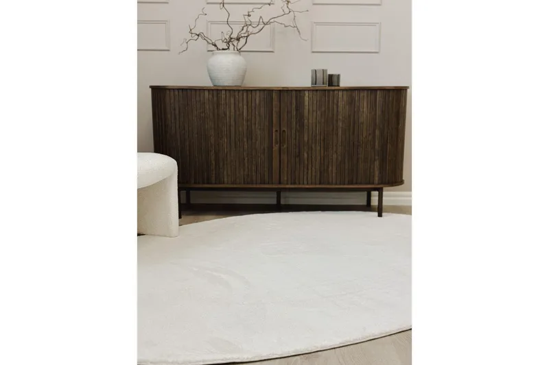 Vaskbart teppe Soft Shape - 200x290 cm, Hvit - Tekstiler & tepper - Teppe & matte - Flatvevde tepper