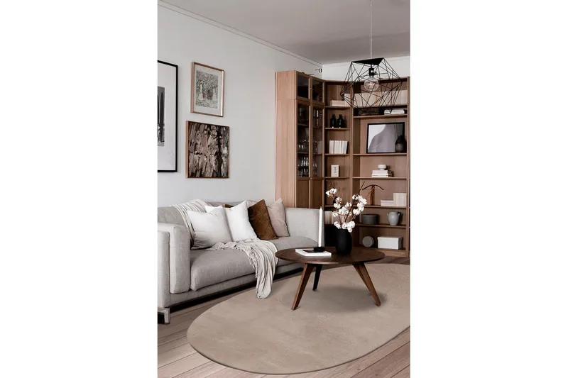 Vaskbart teppe Soft Shape - 240x340 cm, Greige - Tekstiler & tepper - Teppe & matte - Flatvevde tepper