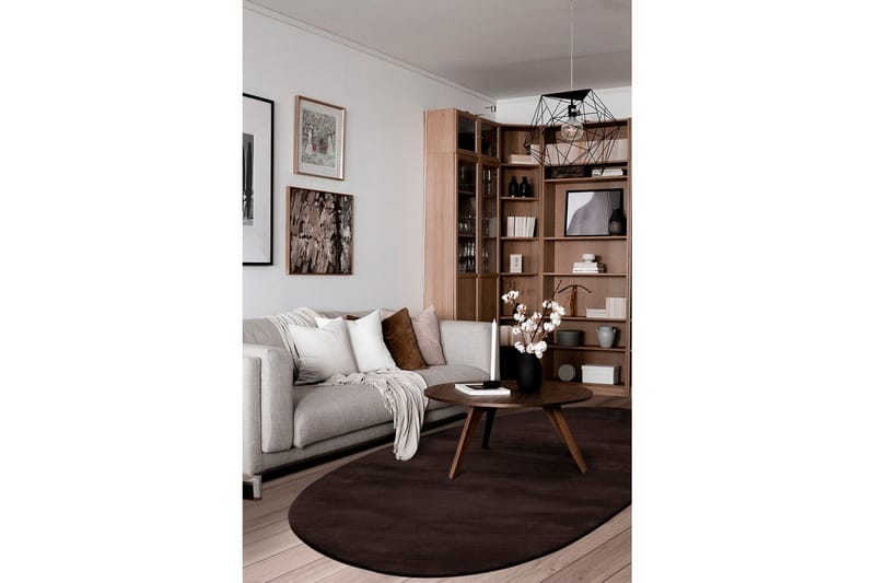Vaskbart teppe Soft Shape - 240x340 cm, Sjokolade - Tekstiler & tepper - Teppe & matte - Flatvevde tepper
