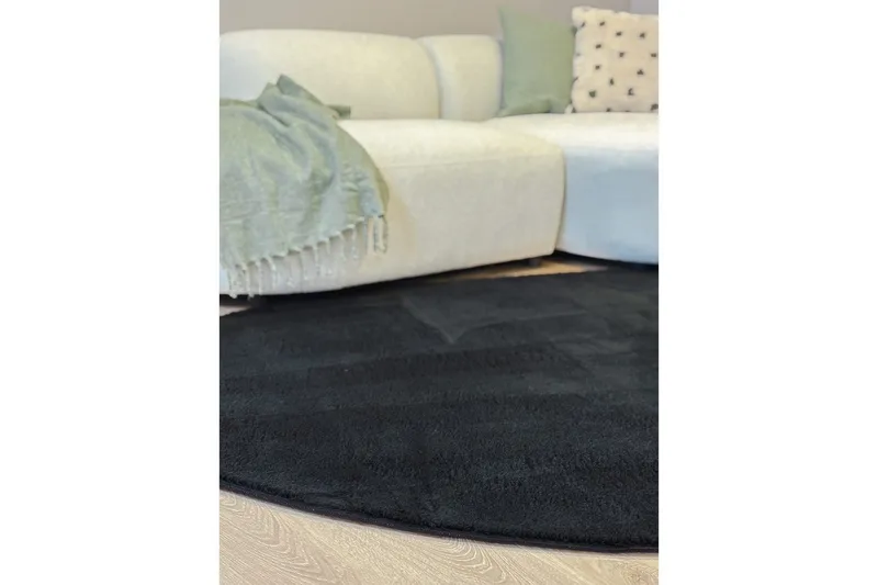 Vaskbart teppe Soft Shape - 240x340 cm, Svart - Tekstiler & tepper - Teppe & matte - Flatvevde tepper