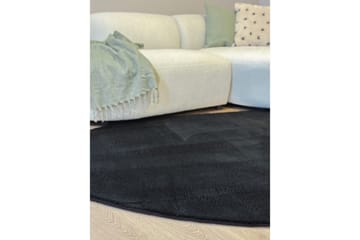 Vaskbart teppe Soft Shape - 240x340 cm, Svart - Tekstiler & tepper - Teppe & matte - Flatvevde tepper