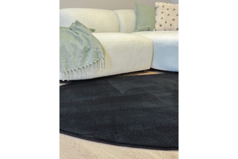 Vaskbart teppe Soft Shape - 240x340 cm, Svart - Tekstiler & tepper - Teppe & matte - Flatvevde tepper