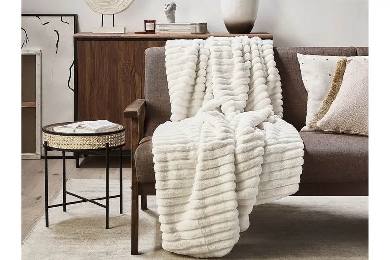 Abteh Pledd 150x200 cm Dobbeltsidig - Hvit - Tekstiler & tepper - Tepper & pledd