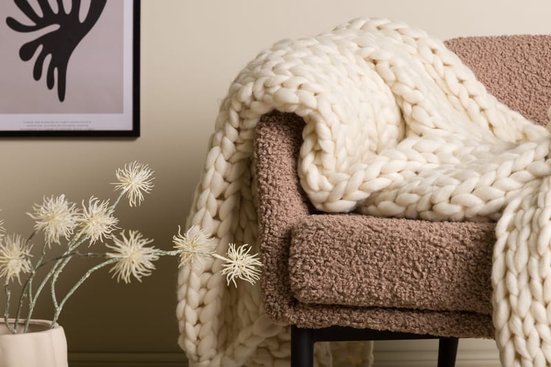 Kate pledd 130x170 cm - Beige - Tekstiler & tepper - Tepper & pledd