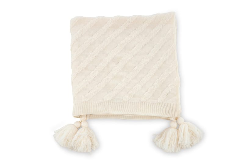 Katlyn Pledd 130x170 cm - Hvid - Tekstiler & tepper - Tepper & pledd