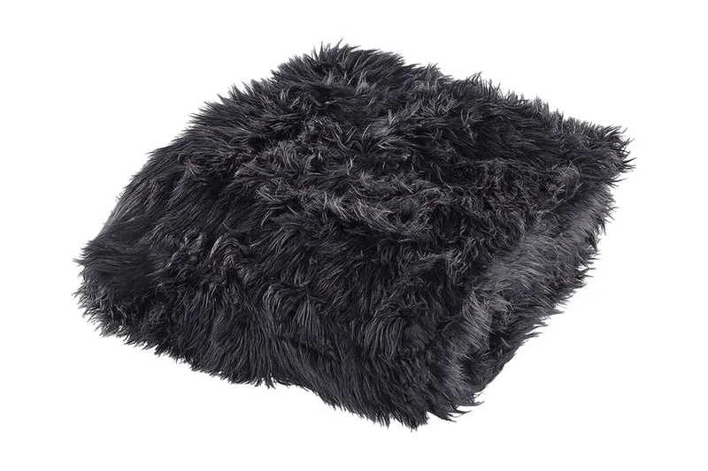 Pledd 200 x 220 cm svart DELICE, Svart