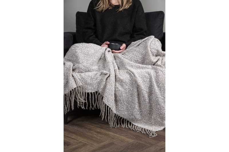Pledd Edwand 130x170 cm - Grå/Hvit - Tekstiler & tepper - Tepper & pledd