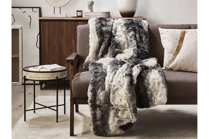 Tazart Pledd 150x200 cm Dobbeltsidig - Grå / Hvit - Tekstiler & tepper - Tepper & pledd