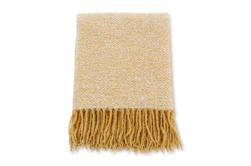 Toby Pledd 130x170 cm, Gul/Hvid