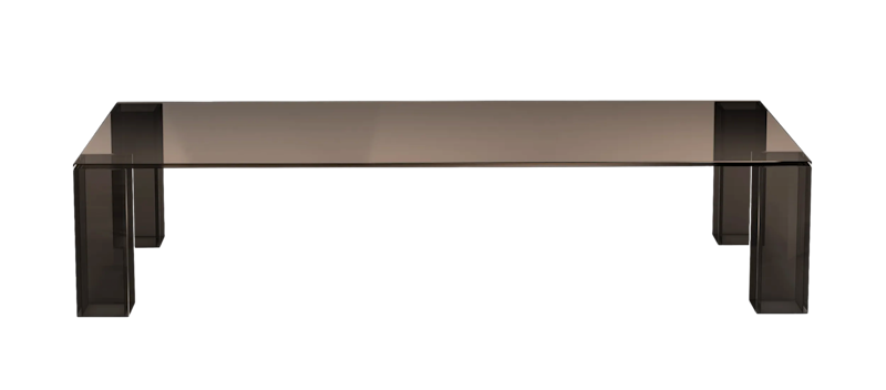 Tetsuya Rektangulært Salongbord 140x60x30 cm i glass, Brun