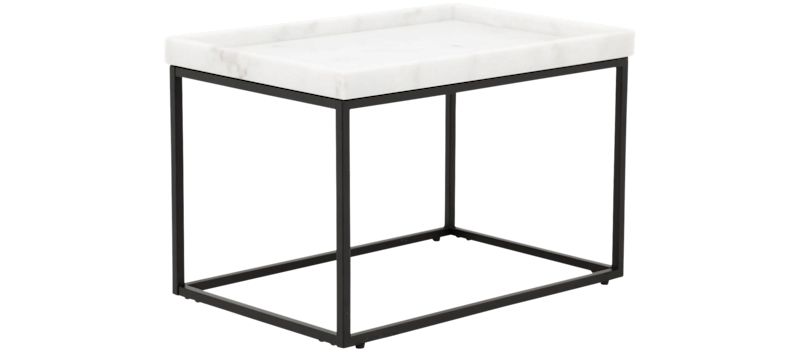 Sidebord Tosterup 60 cm, Hvit/Svart