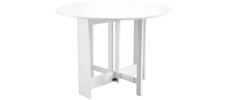 Jeba Rundt Spisebord med klaffer 100 cm med plass til 4 personer, Hvit