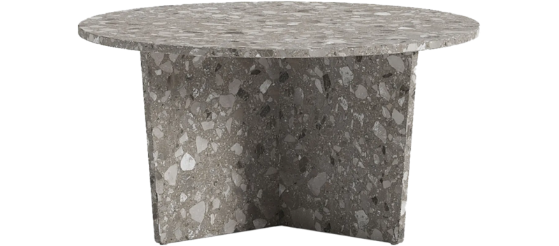 Sofabord Wedge 80 cm Rund, Grå