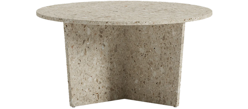 Sofabord Wedge 80 cm Rund, Beige