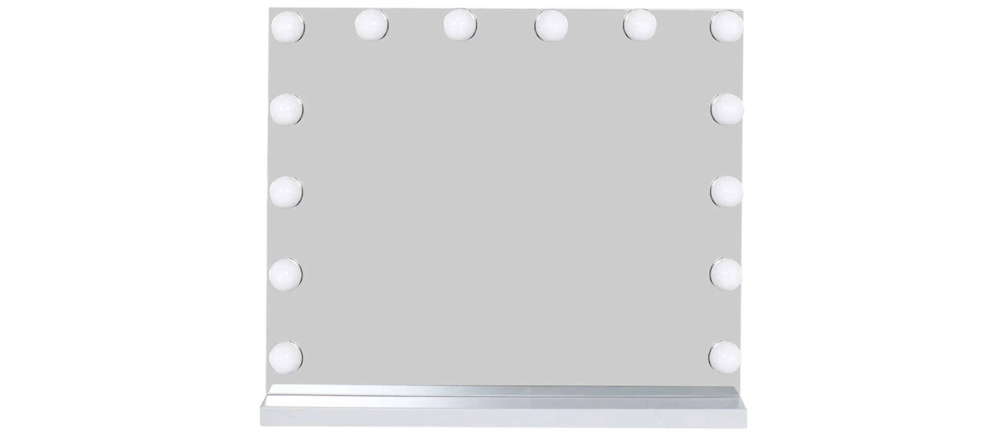 Glow Sminkespeil på fot 50 cm med LED belysning/lamper Hollywood speil, Hvid