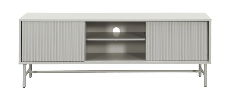 Matterhorn Smal TV-benk med oppbevaring 40 cm dyb 157 cm bred 58 cm bred, Beige