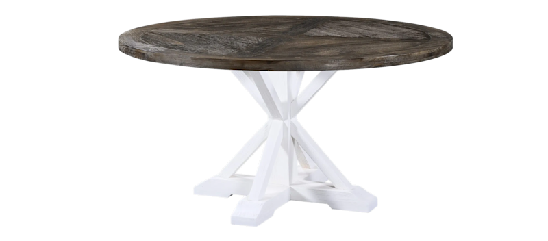 Spisebord Yorkshire 150 cm Runt, Natur/Hvit