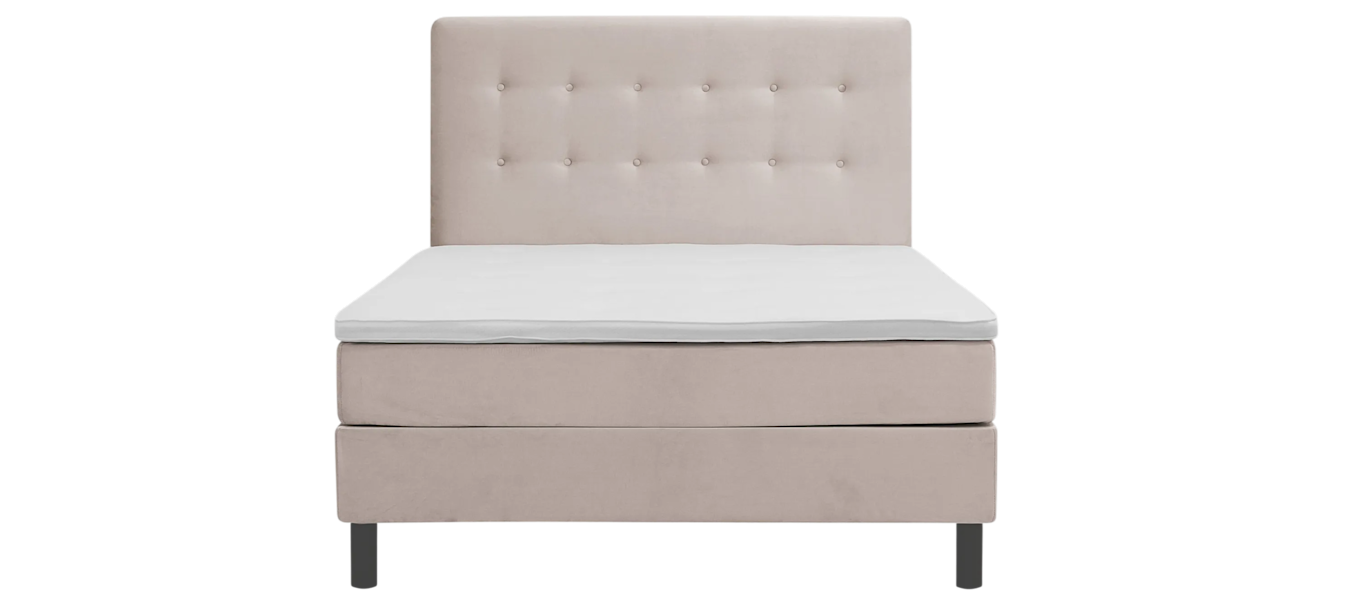 Komplett Sengepakke Dream 120x200 cm Knapper, Beige