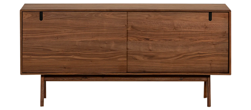 Sideboard Skagana 160x45 cm Massiv Valnøtt, Brun